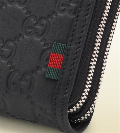 gucci mens wallet with zipper|Gucci zip around wallet small.